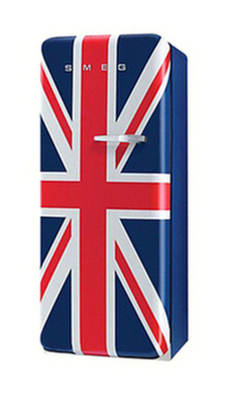 Smeg FAB28YUJ1 Fridge A++ Energy Rating, 60cm Wide, Left-Hand Hinge, Union Jack